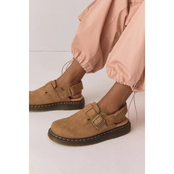 Dr. Martens Jorge II Slingback Mules Suede Leather Clog Sandals Tan Size 8 ~ NEW - Picture 6 of 13